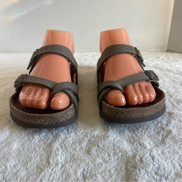 Birkenstock Mayari Birkibuc Birko-Flor Strappy Sandals Mocha Regular Sz 36 5.5US - Picture 4 of 11